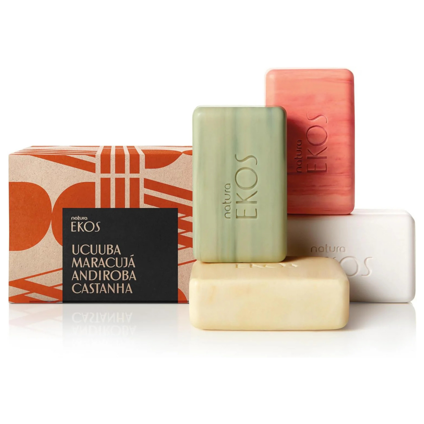 Ekos Creamy Soap Sets - 4pcs (Ucuuba, Maracuja, Andiroba, Castanha) (Ucuuba, Passionfruit, Andiroba, Nut)| Natura
