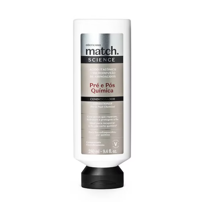 Match Pre and Post Chemicals Conditioner 280ml | O Boticário