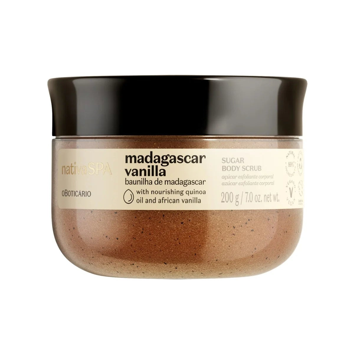 Nativa SPA Madagascar Vanilla Soothing Body Scrub | O Boticario