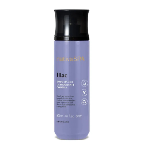 Nativa Spa Lilac Body Splash Deodorant Cologne 200ml|O Boticario