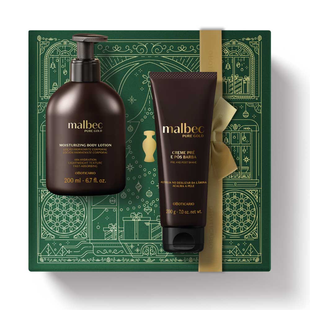 Kit de Natal Malbec Pure Gold – o presente perfeito para celebrar a época com sofisticação e carinho.