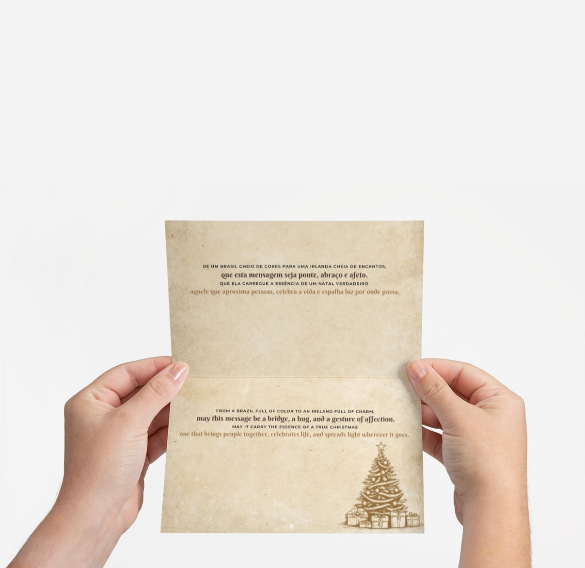 Bilingual Christmas Card (Portuguese & English)