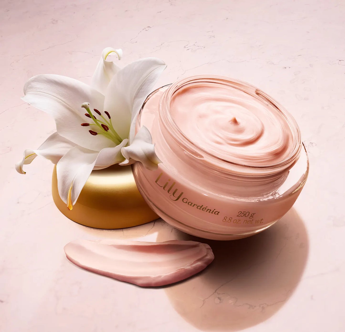 Lily Gardénia Satin Moisturizing Body Cream 250g | O Boticário