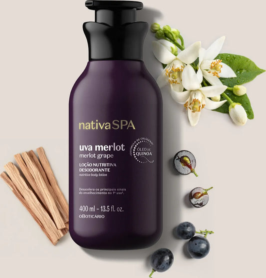 NativaSPA Merlot Grape Body Lotion 400ml | O Boticário