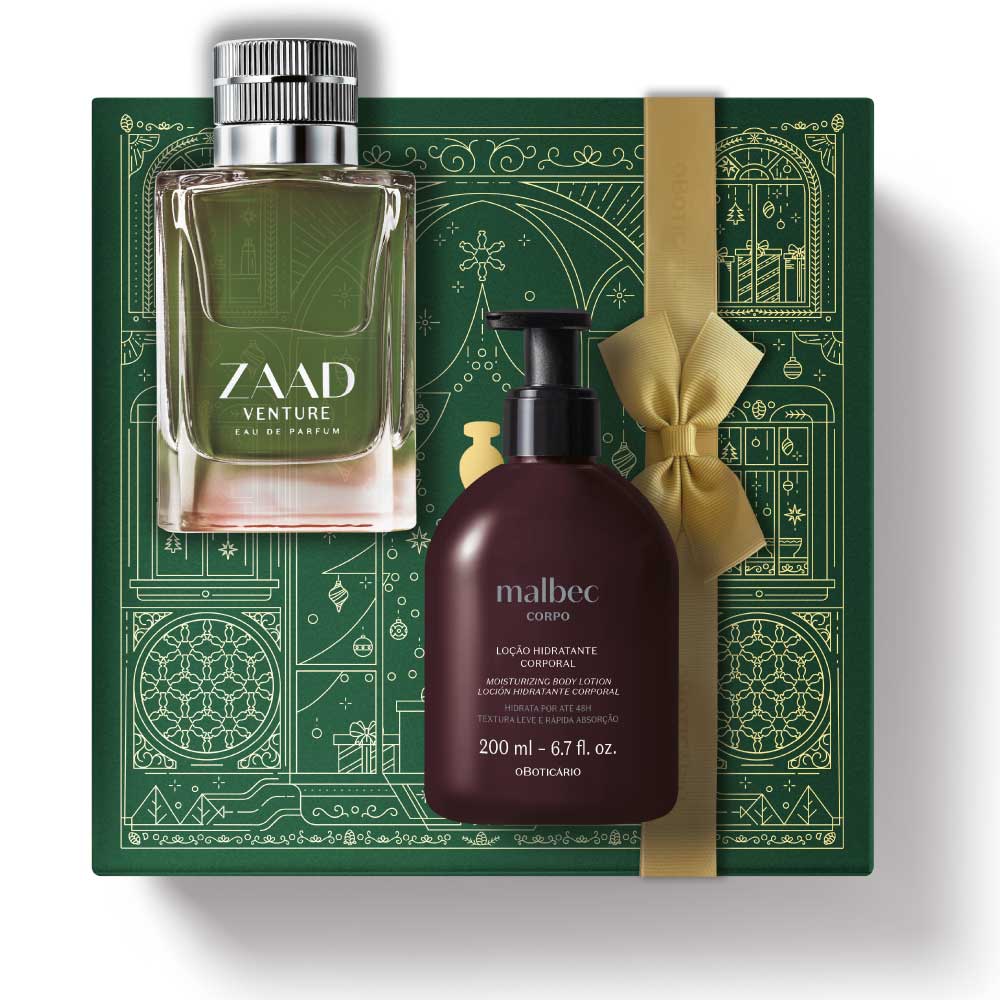 Kit Natal Zaad Venture / Christmas Gift Set Zaad Venture - Zaad Venture Eau de Parfum and Malbec Body Lotion
