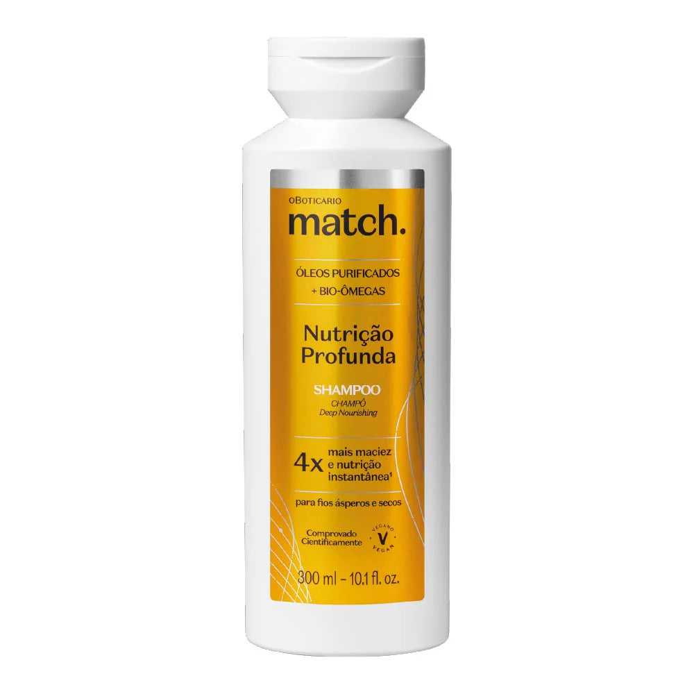 Match Shampoo Deep Nutrition 300ml | O Boticario