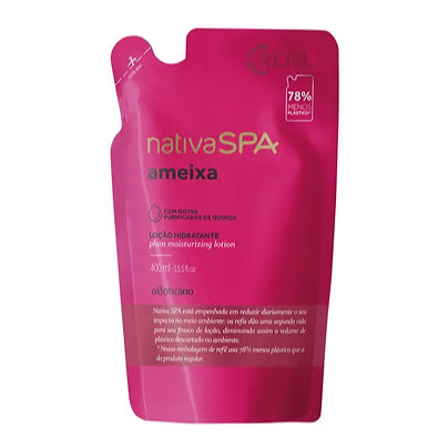 Nativa SPA-Refill Plum Body Moisturizing Deodorant Lotion 400ml | O Boticário