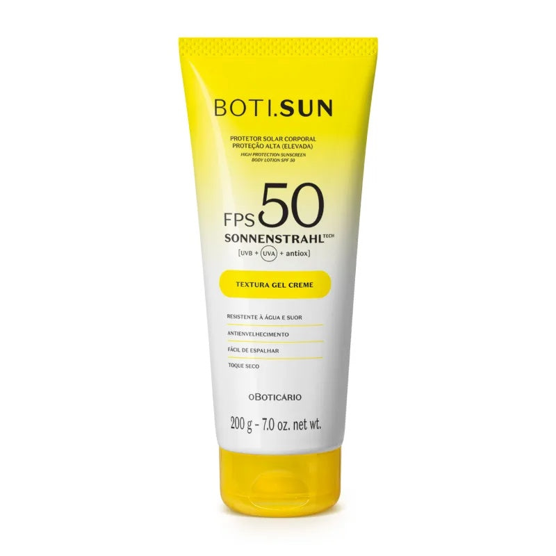 BOTI.SUN Gel Crema Protector Solar Corporal SPF50 200g| El Boticário