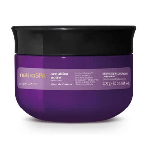 NativaSPA Moisturizing Massage Body Cream Orchid Noir - 200g | O Boticario