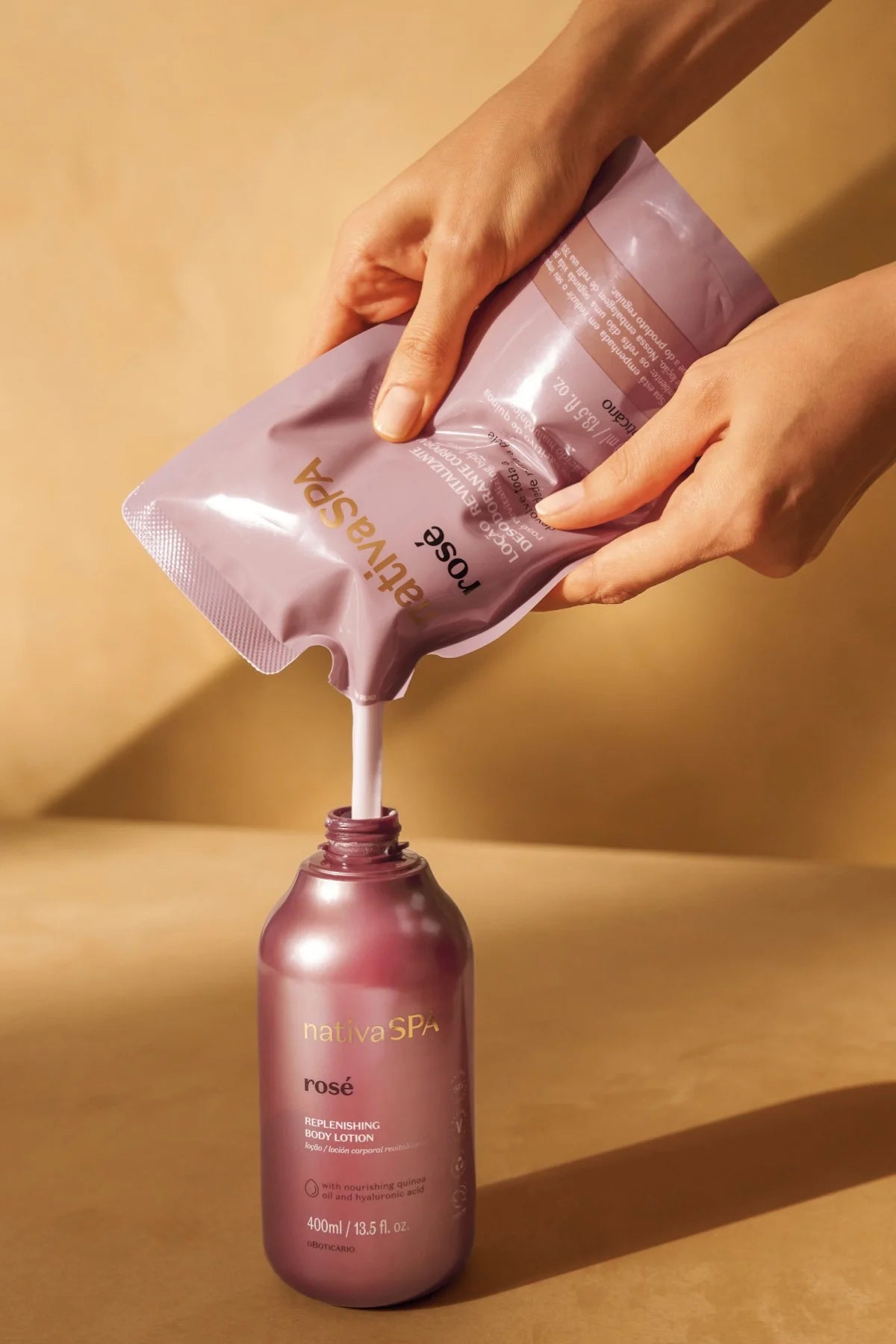 Nativa Spa Rosé Revitalizing Body Lotion Refill - 400 ml | Boticario