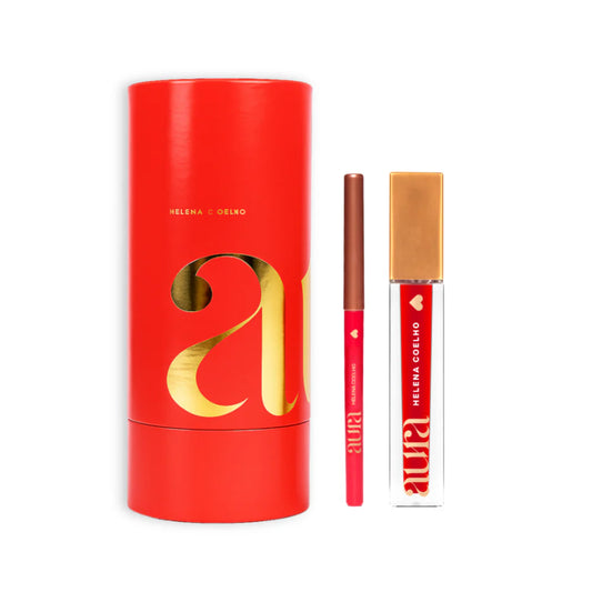 Aura Signature Lips Christmas Gift Set – Unbreakable Red | O Boticário