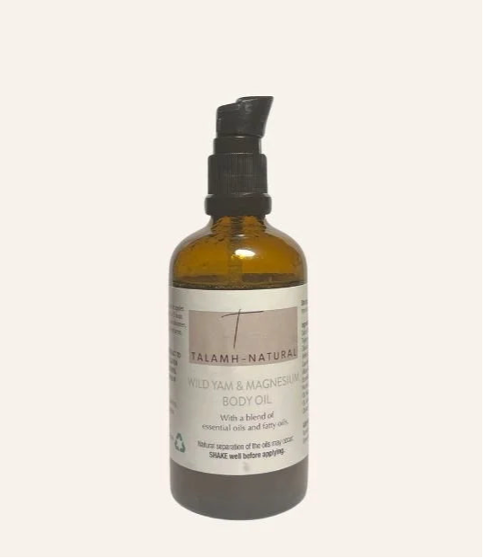 Wild Yam & Magnesium Body Oil 100ml | Talamh-Natural
