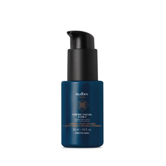 Malbec Club Beard 6 in 1 Facial Cream - 50ml | O Boticário