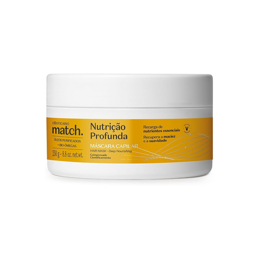 Match Hair Mask Deep Nourishing - 250g | O Boticário