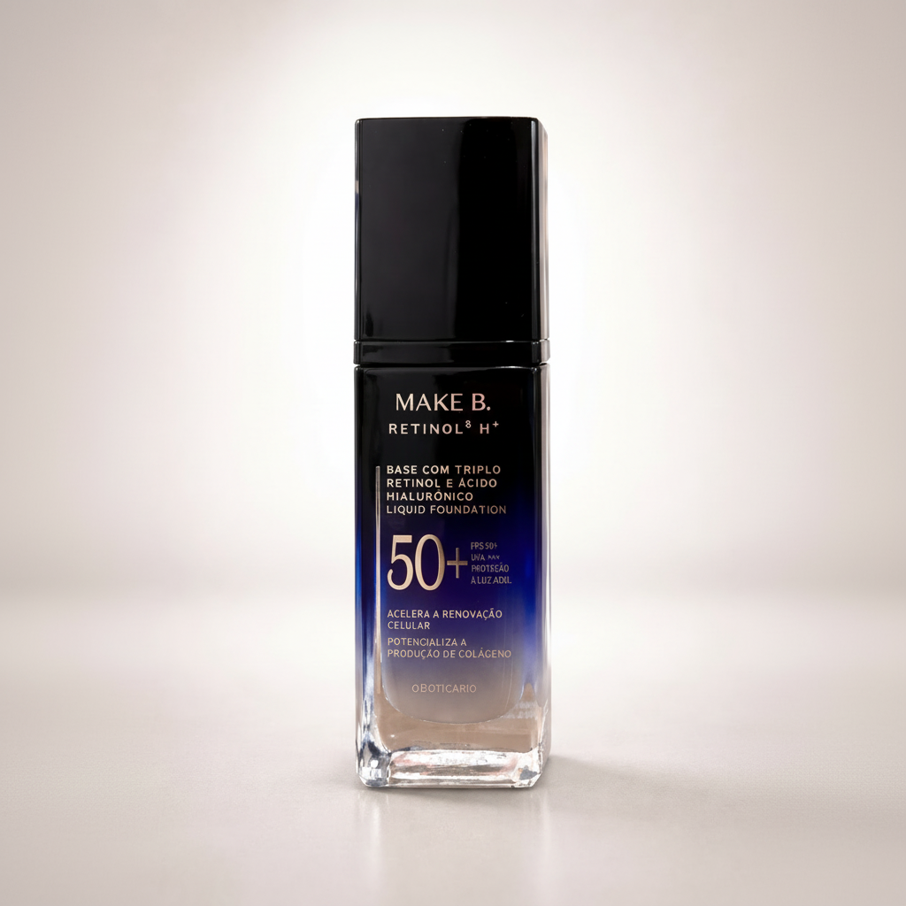 Make B. Liquid Foundation  SPF 50 Retinol H+ 50ml | O Boticário