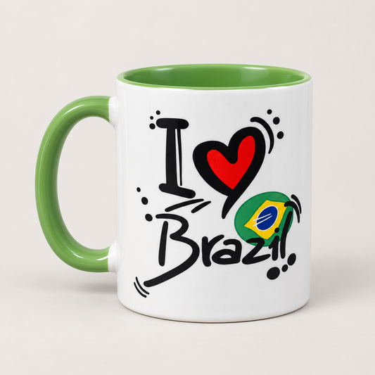 Mug I love Brazil / Caneca Eu amo Brasil