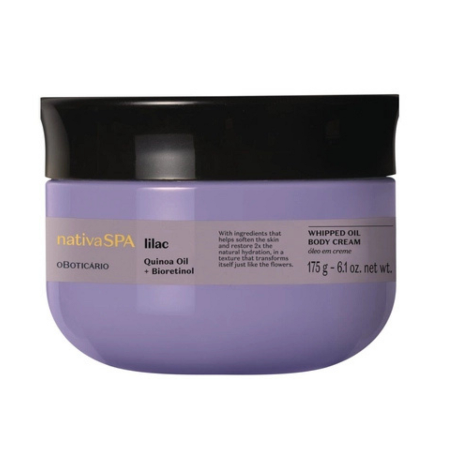 Nativa SPA Lilac Smoothing Whipped Oil Body Cream | O Boticario