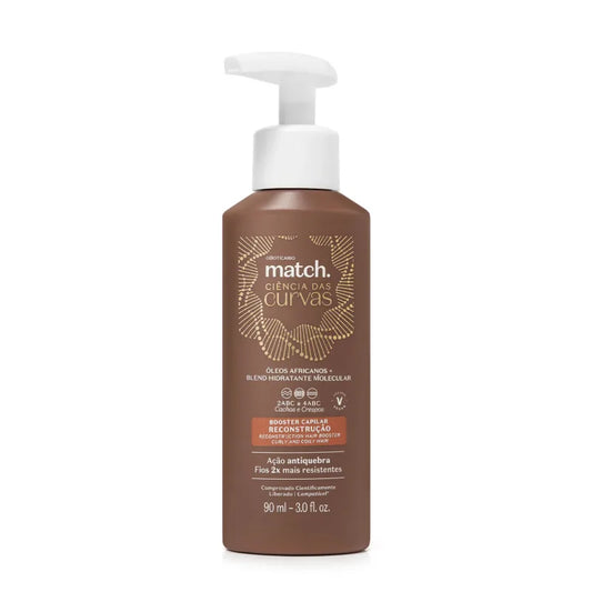 Match Curly and Coily Hair Reconstruction Booster 90ml | O Boticário