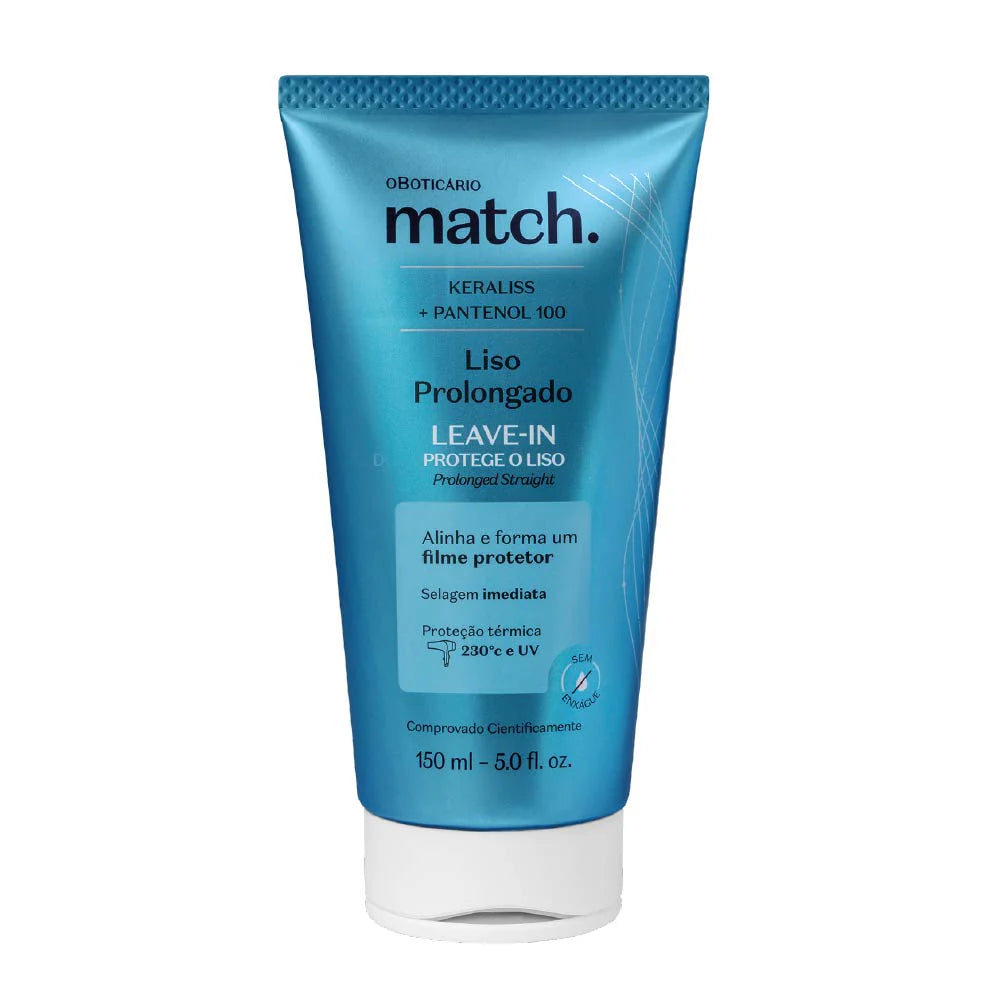 MATCH Prolonged Straight Hair Leave In 150ml | O Boticário