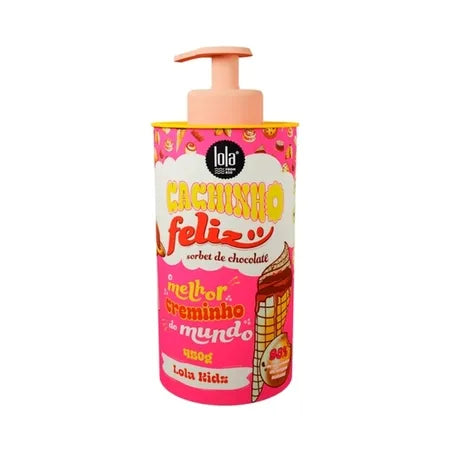 Cachinho Feliz Sorbet de Chocolate Happy Curls Chocolate Sorbet Combing Cream 450g | Lola Cosmetics