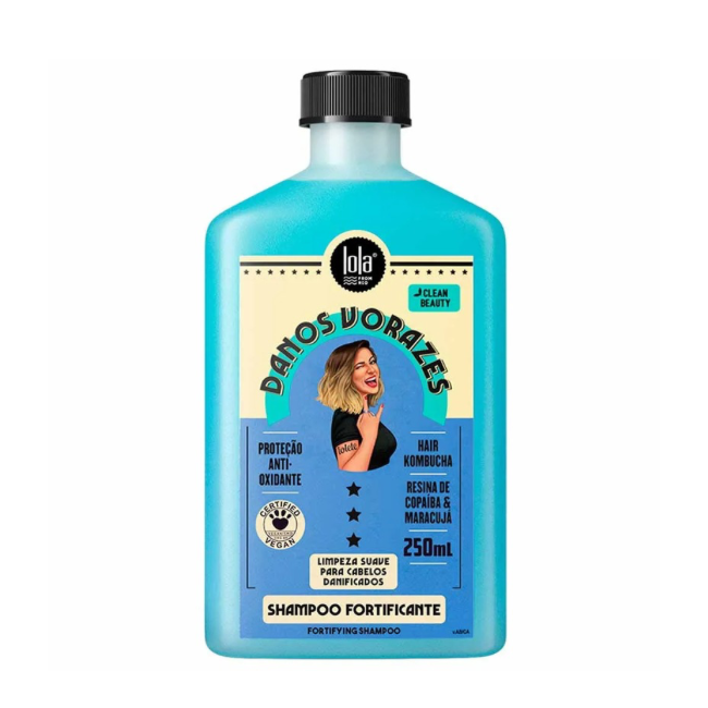 Shampoo Fortificante Danos Vorazes para Cabelos Danificados 250ml | Lola Cosmetics
