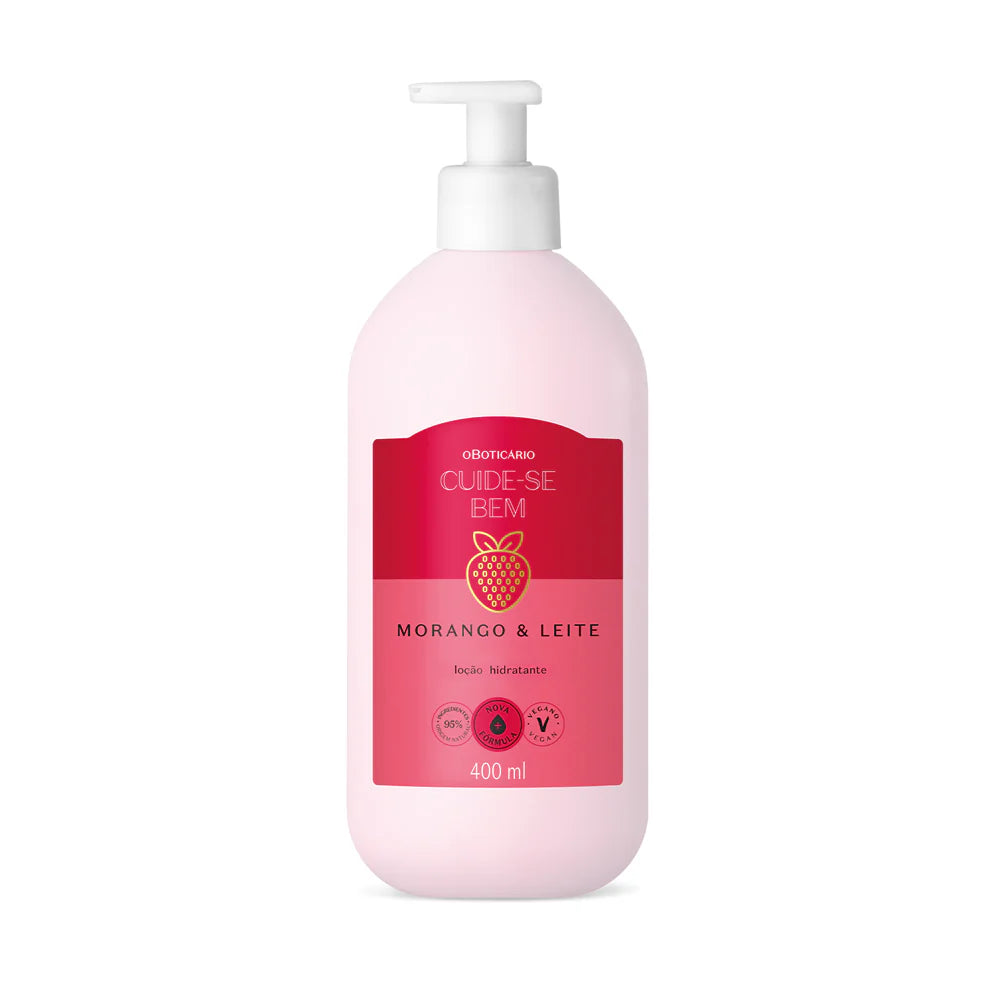 Cuide-se Bem Strawberry & Milk Body Moisturizing Lotion 400ml
