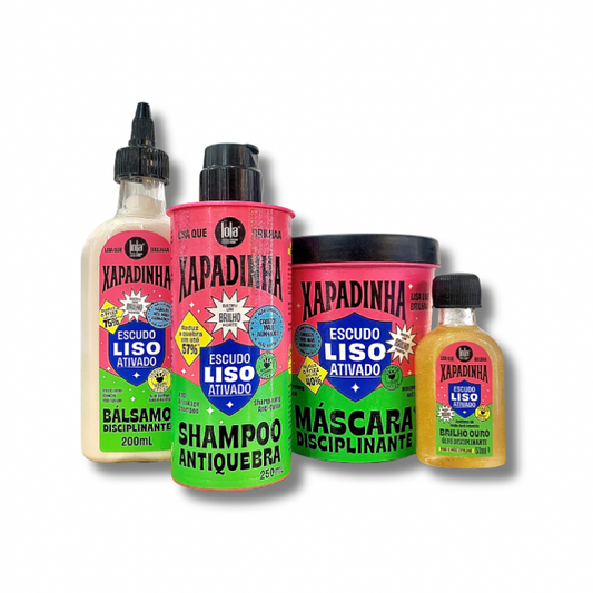 Xapadinha Disciplining Hair Set - Shampoo, Hair Mask, Hair Oil & Hair Balm | Lola From Rio