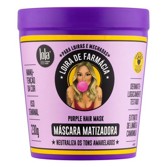 Loira de Farmácia Purple Mask for Blonde Hair 230g | Lola Cosmetics