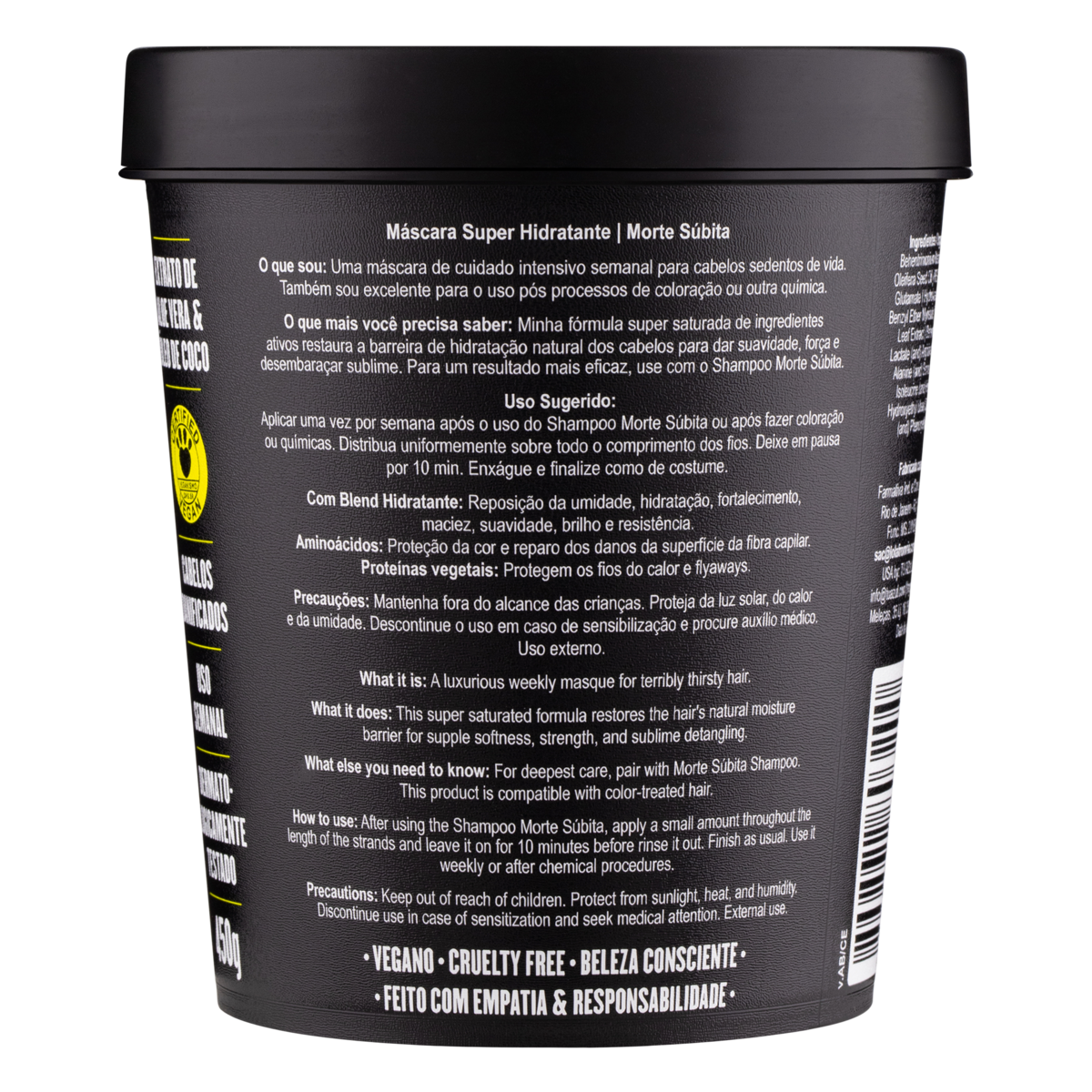 Máscara Capilar Hidratante Intensa Morte Súbita 450g | Lola do Rio