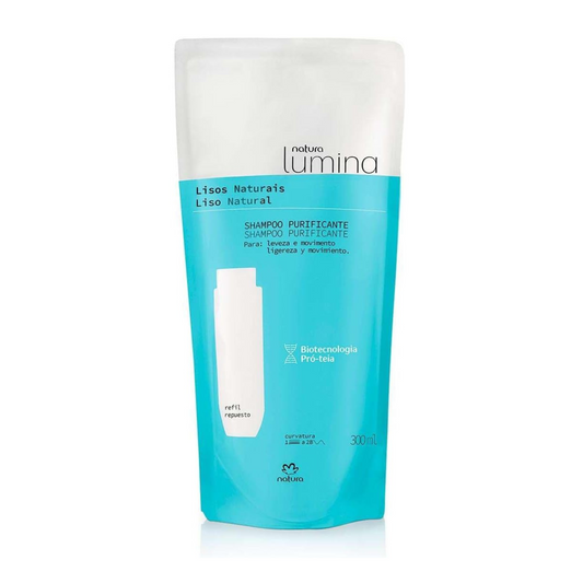 Lumina Naturally Straight Purifying Shampoo Refill 300ml| Natura